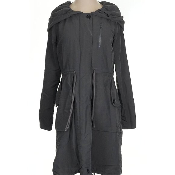 Prairie Underground Lost Highway Rain Jacket Raincoat Gray XS Cloak Hoodie Lined - Picture 1 of 12